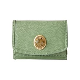 HASHIBAMI (Hashibami) Trifold Wallet Natural Stone Mini Wallet for Ladies, retro green
