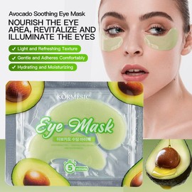 Avocado Soothing Eye Masks Collagen Crystal Under Eye Mask Under Eye Patches Reduce Puffy Eyes & Dark Circles Skin Care Comfort - Specification: 1PCS