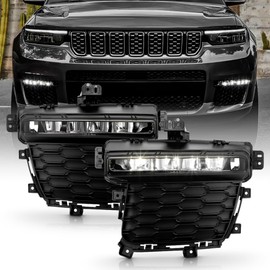 KEEKPO - For 2022 2023 2024 Jeep Grand Cherokee w/Three-Row LED Fog Lights Driving Lamps Pair Replacement Left+Right