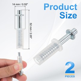 PATIKIL Bifold Door Hardware, 2Pcs 0.6 Inch Bi-Fold Door Top Pivot Bifold Closet Door Hardware Repair Part Kit for Folding Closet Sliding Door, White