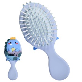 Dinosaur Hairbrush Cute Mini Detangling Brush Random Colour Toddler Hair Brush for Kids Girls Smoothing Massaging Detangling All Hair Types Daily Hair Care