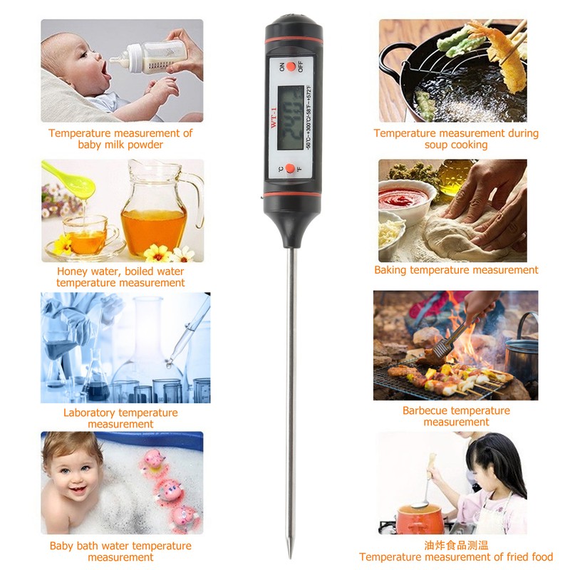 Thermometer Easy Using ABS Scratch Resistance Accurate Probe Thermometer for