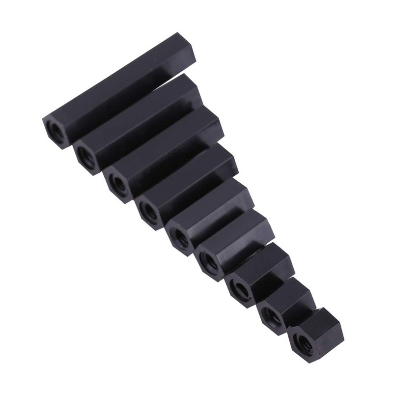 Pack of 100 M3 Internal Thread Nylon Hex Spacer Standoff