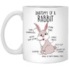 Rabbit Mug, Women Men, Funny Rabbit Lover Gift, Cute Bunny