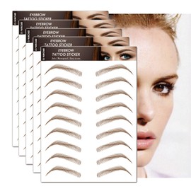 BREYLEE Eyebrow Tattoo Stickers Eyebrow Permanent Makeup Stickers Eyebrow Stickers [50 Pairs] 6d Natural Eyebrows Pasting Eyebrow Eyebrow Eyebrow Never Fade Waterproof Sustainable Falling Eyebrow