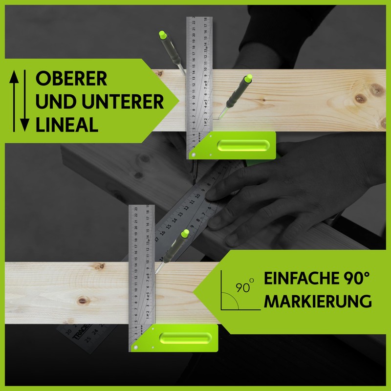 TRACER 300mm Carpenter's Square Joiner Marking Tool Try Square with