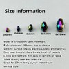 YUEXIGO 100pcs 8x12mm Teardrop Crystal Glass Beads for Jewelry Making,