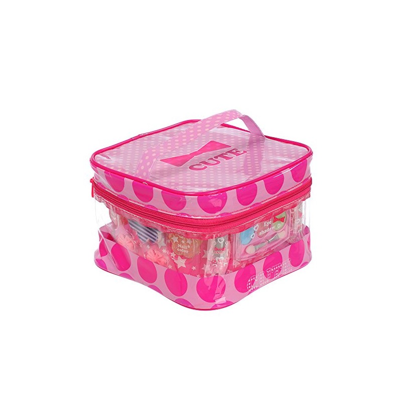 Cutie Heart Vinyl Vanity Makeup Bag