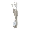 B&P Lamp® 8 Foot Clear Silver Cord Set W/Rotary On-Off