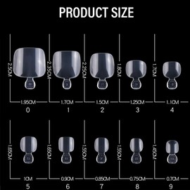 WUSJCOF 100 Stück selbstklebende Zehennägel Set, Vollabdeckung Acryl künstliche klare falsche Zehennägel für Frauen Nail Art DIY (10 Größen) (Klar)