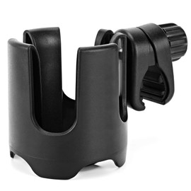 Universal Stroller Cup Holder, 360° Rotation Large Caliber Adjustable Cup Holder for Walker, Wheelchair, Bike, Scooter, Fits Most Cup, Black