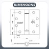 Self Closing Door Hinge 4-1/2 inch Oil Rubbed Bronze Auto