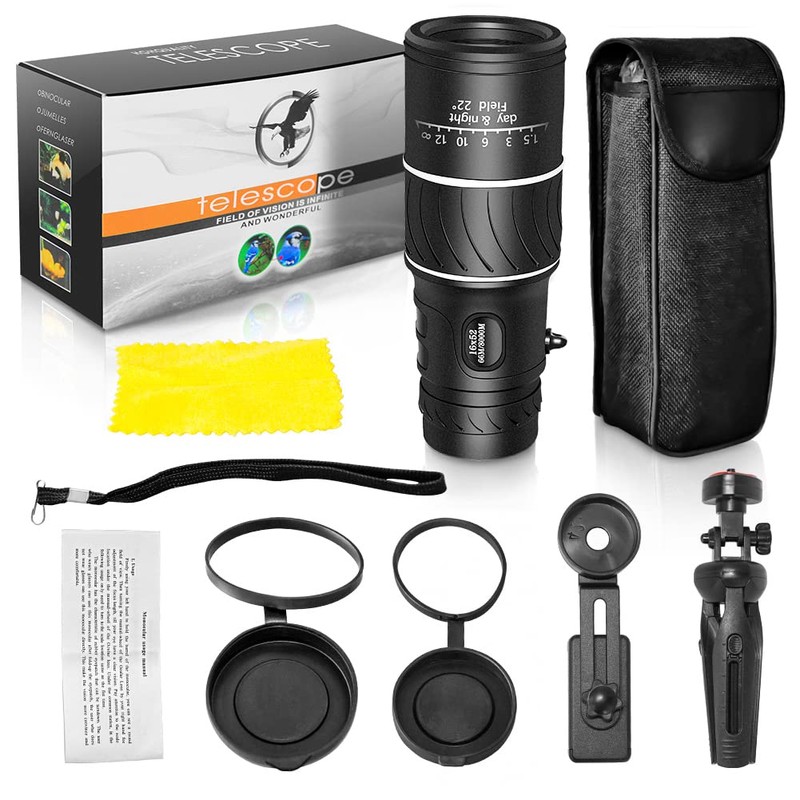 UniqueFire High Power Mini Black Telescope Zoom Adjustable Optical Monocular