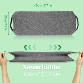 SAIIURV 2 Stücke Rückenschrubber, Peeling Rückenschrubber für Dusche, Doppelseitige Badebürste Rückenschrubber mit Griffen, Körperpeeling Rücken Waschhilfe zum Entfernen Abgestorbener Haut (Grau)