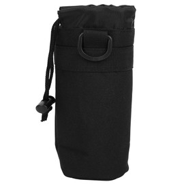 Alomejor Water Bottle Belt Bag Durable Nylon Kettle Bag Anti Wear Bottle Cover Sleeve for Camping Hiking Travel, black