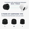 kwmobile 6 Memory Foam Ear Tips for In Ear Headphones