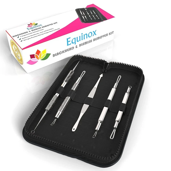 New Equinox Pimple Blackhead and Blemish Remover Kit 5 Extractor