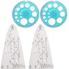 GLPRKOW Set of 4 Maths Stencils Set: 2 Flexible Cosine