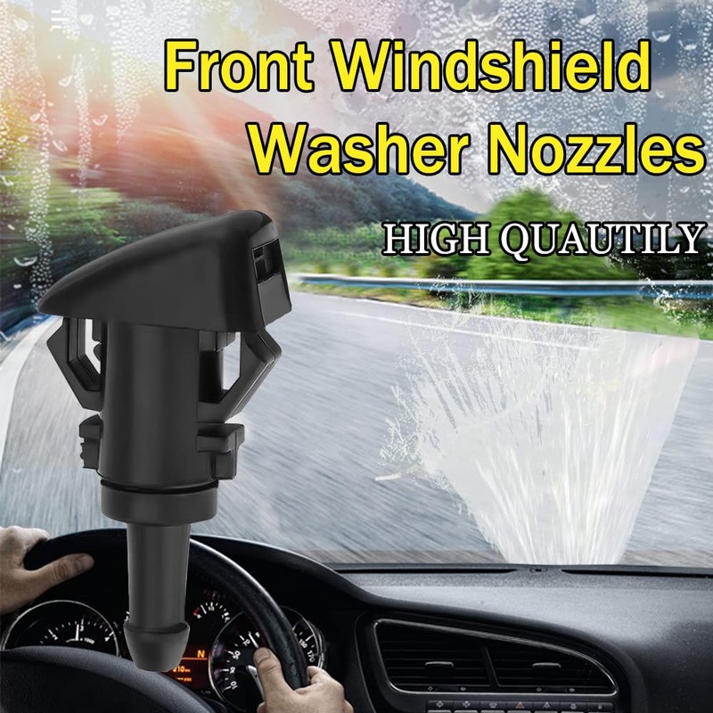 2 PCS Front Windshield Washer Nozzles, Washer Spray Jet Kit