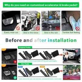 GAFAT Toyotα C-HR 2017-24/Yaris Yaris Cross 20-24/Corolla E210 Corolla Cross 18-24/Prius 15-24 Gaspedal Bremspedal Fußstütze Fußrasten [Automatikgetriebe]