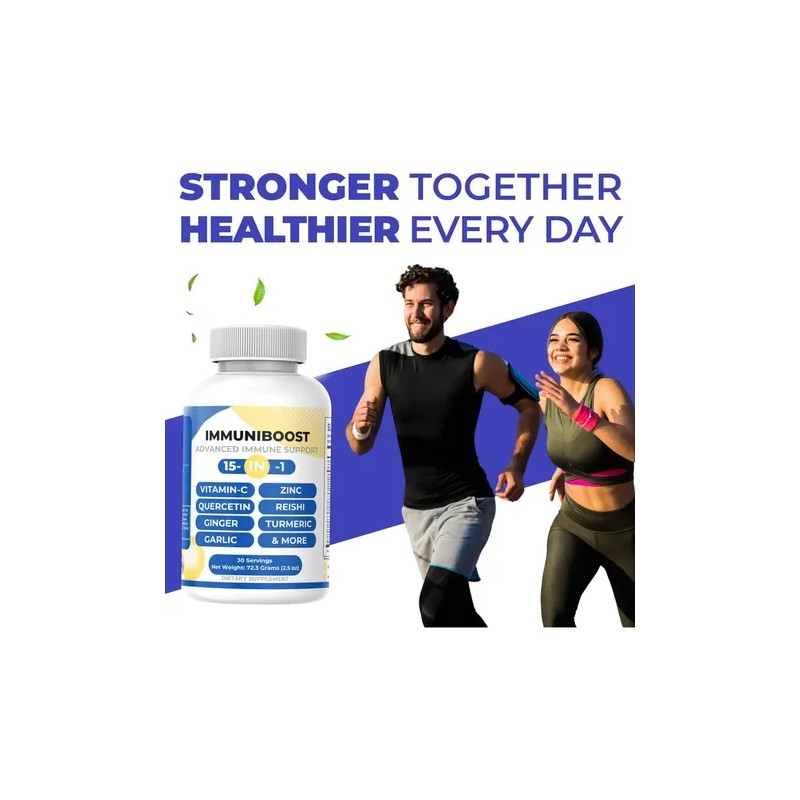 15 En 1 Cápsulas Cúrcuma, Jengibre, Vitamina C Y Zinc
