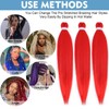 WacanDan Red Braiding Hair Pre stretched 26 Inch 3 Packs,