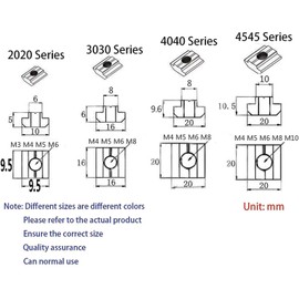 30Pcs 2020 Series T Slot Sliding Nuts Hammer Nut Block Square Nuts M5 T Nuts Tee for Aluminum Extrusion with Profile 2020 Sereis Slot 6mm，for CNC Router Build Rail 3D Printer (M5)