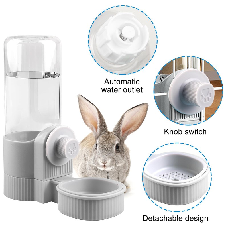Drinking Bottle Rabbit, 2 Pieces Water Dispenser Rabbit 520 ml,