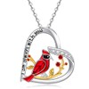 Red Cardinal Gifts Cardinal Necklaces for Women Sterling Silver Cardinal