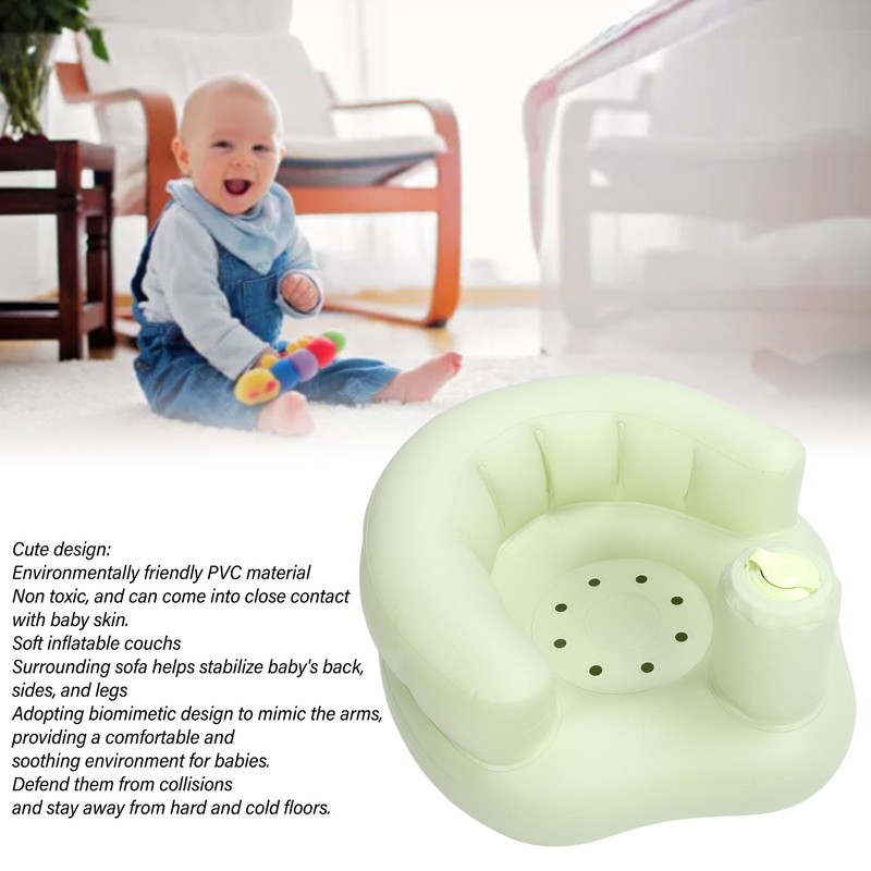 Baby Inflatable Couch PVC Cute Comfortable Portable Built in Pump