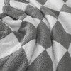 R.SHARE Grey and White Checkered Throw Blanket 50x70 Inch Reversible,