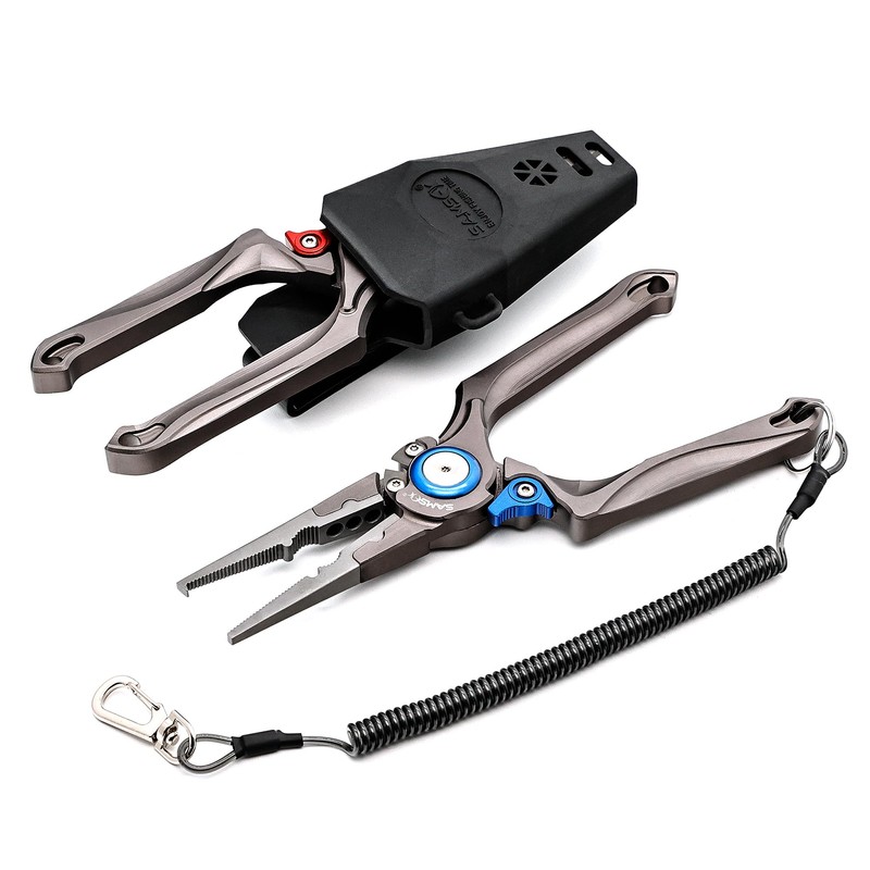 SAMSFX Fishing Pliers, Muti-Function Fly Fishing Tools, 8" Saltwater Resistant