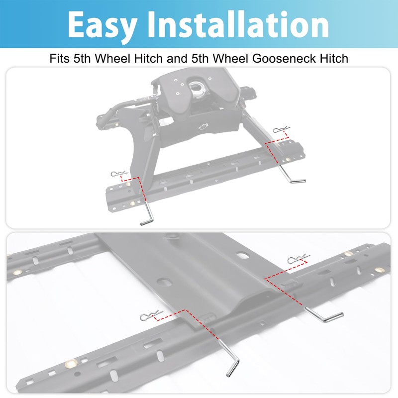 Replacement 5th Wheel Pins & Clips, 1/2-Inch Diameter Fits 5th