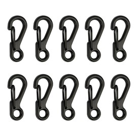 SWATOM - Mini mosquetón pequeño con clip de resorte, micro mosquetones para paracaídas de aleación EDC para exteriores, senderismo, pesca, camping, accesorios