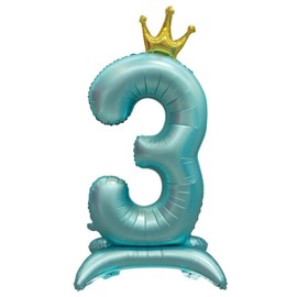 Make&fun Balloons Number Stand Birthday Party Easy Decoration Large 42" Balloons (Green:3)