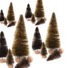Asodomo 16 Pcs Artificial Sisal Christmas Trees Mini Bottle Brush