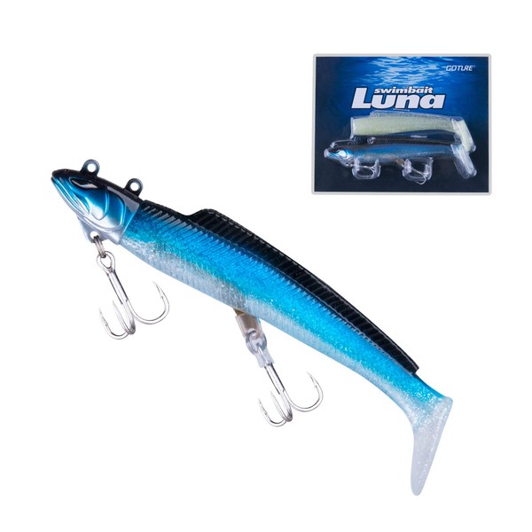 Goture 6" Minnow Fishing Bait Big Tail with Jig Head