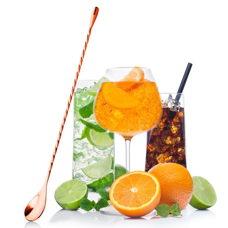 2 Pcs 12 Inches Bar Spoon, Long Handle Mixing Stirrers