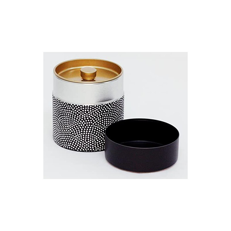 Kotodo Takahashi Seisakusho Tea Caddy KuroTO Komon Flat 3.5 oz