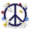 Daisies Peace Sign - Sticker / Decal
