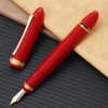 erofa Majohn V60 Piston Fountain Pen Fine Nib, Red Golden