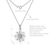 Tuscany Silver Daisy Pendant on Curb Chain 46cm/18"