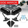 Universal F1 Style Side Mirrors Glossy Black Rear View Mirror