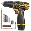 VENUSTEK Cordless Drill Set 12V Power Drill with Battery and