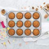 Decora Non-Stick Steel 12 Muffin Pan, Silver