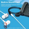TECHZOCO 20cm Black RJ9 Male to 3.5mm Jack Socket Headphone