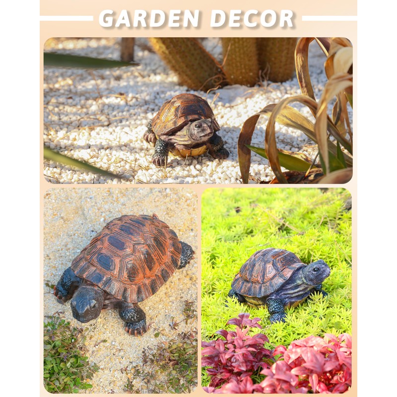 Sdeetesamjun Turtle Statue, Resin Garden Sculpture Indoor/Outdoor Yard Lawn Ornament,Home