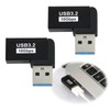 2 PCS USB Winkelstecker 90 Grad USB 3.2 Winkel Adapter,