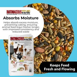 Progressive Planet Red Lake Earth Animal Feed Additive, 20lbs - Natural Diatomaceous Earth with Calcium Bentonite for Poultry & Livestock - Prevents Caking, Improves Feed Flow & Maintains Fresh Feed