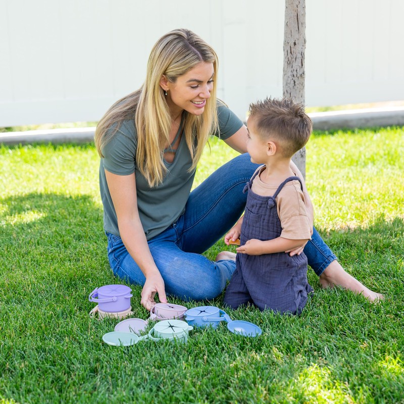 Silicone No Spill Snack Cups for Toddlers – Portable Baby
